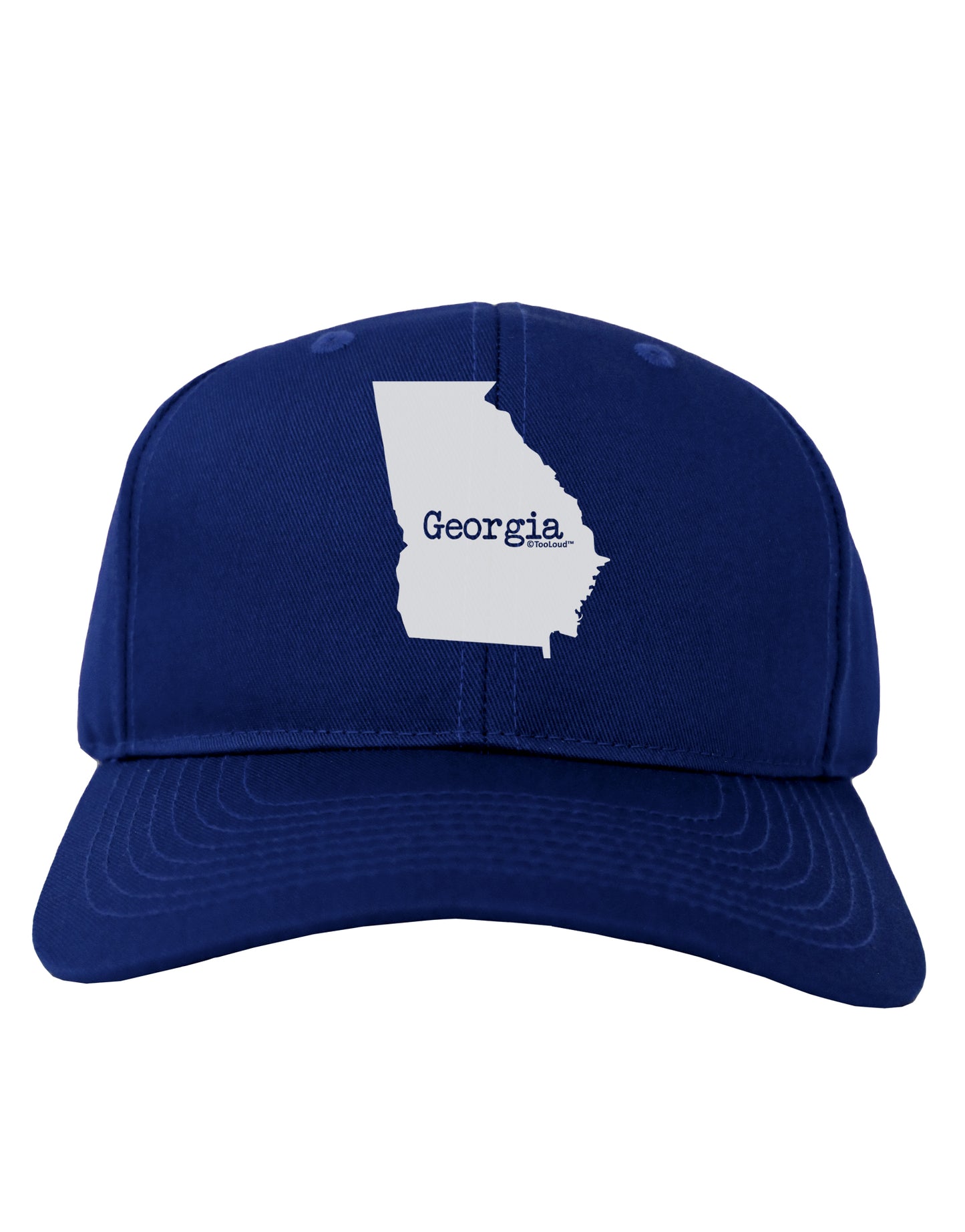 Georgia - United States Shape Adult Dark Baseball Cap Hat by TooLoud-Baseball Cap-TooLoud-Royal-Blue-One Size-Davson Sales