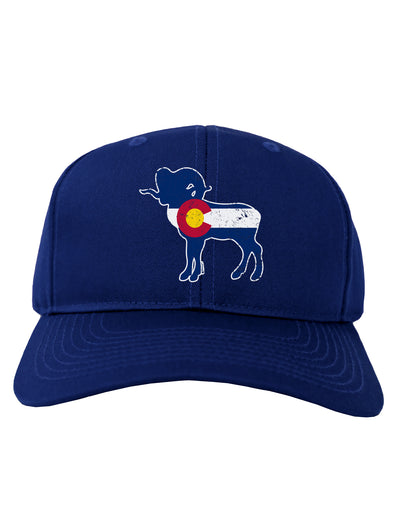 Grunge Rocky Mountain Bighorn Sheep Flag Adult Baseball Cap Hat-Baseball Cap-TooLoud-Royal-Blue-One-Size-Fits-Most-Davson Sales