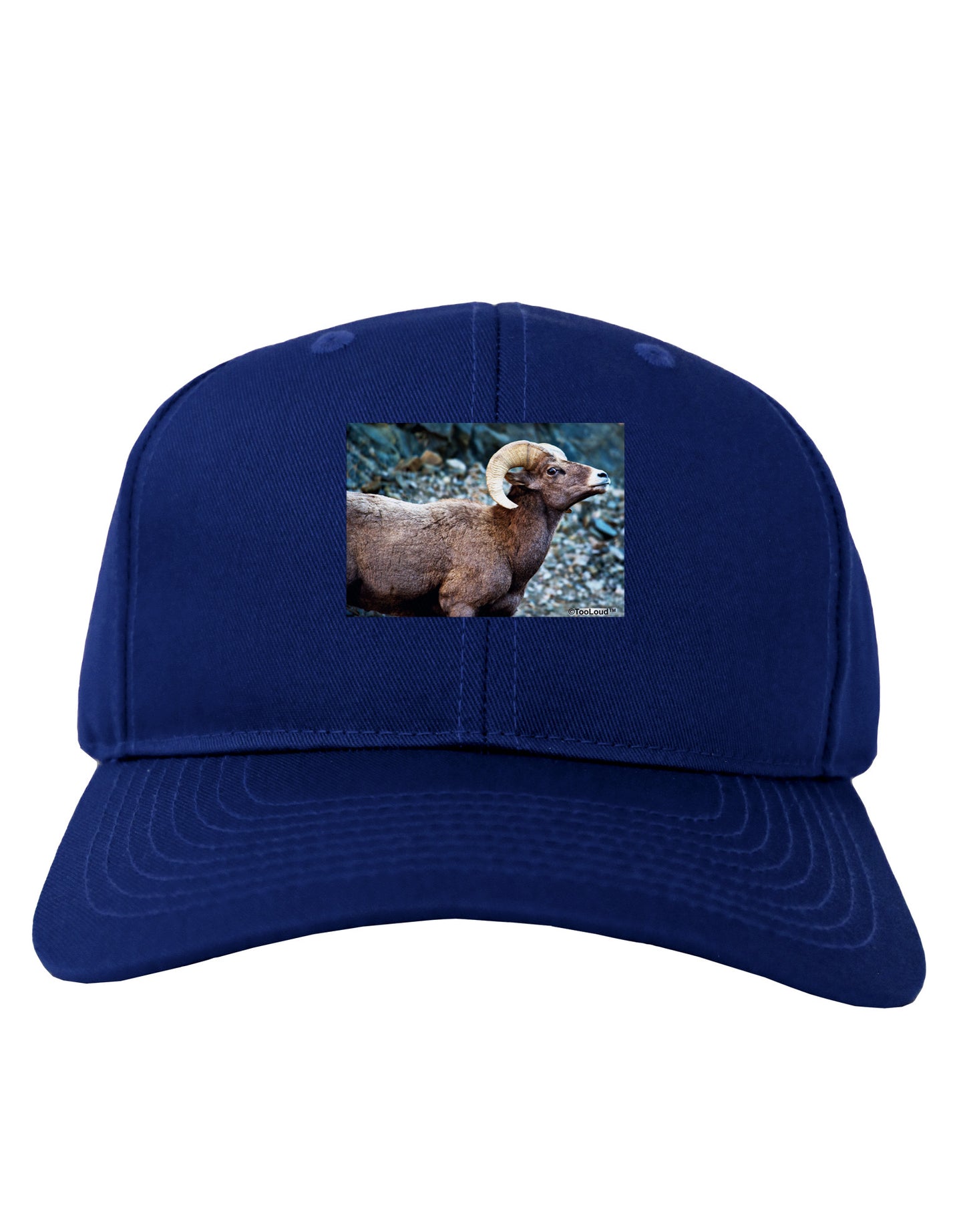 TooLoud Wide Eyed Big Horn Adult Dark Baseball Cap Hat-Baseball Cap-TooLoud-Royal-Blue-One Size-Davson Sales