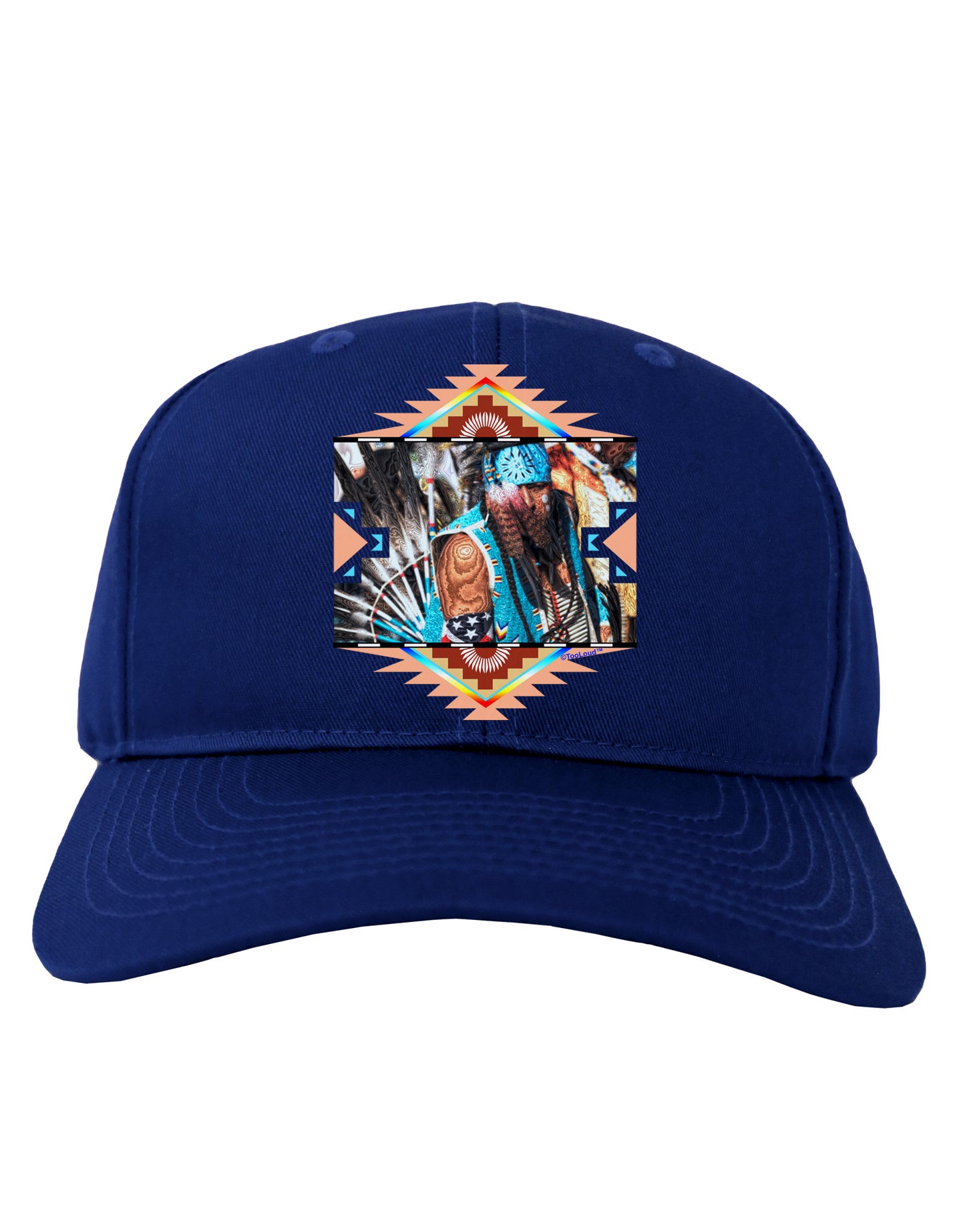 Native American Dancer 2 Adult Dark Baseball Cap Hat-Baseball Cap-TooLoud-Royal-Blue-One Size-Davson Sales