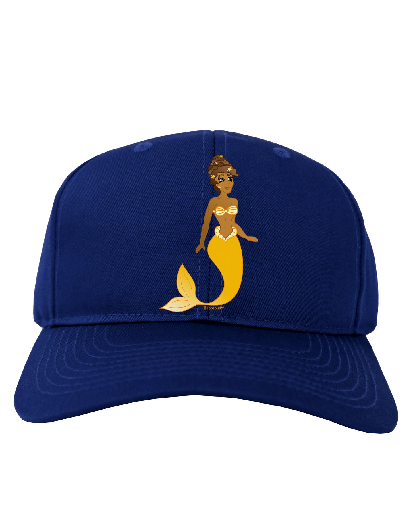 Mermaid Design - Yellow Adult Dark Baseball Cap Hat-Baseball Cap-TooLoud-Royal-Blue-One Size-Davson Sales