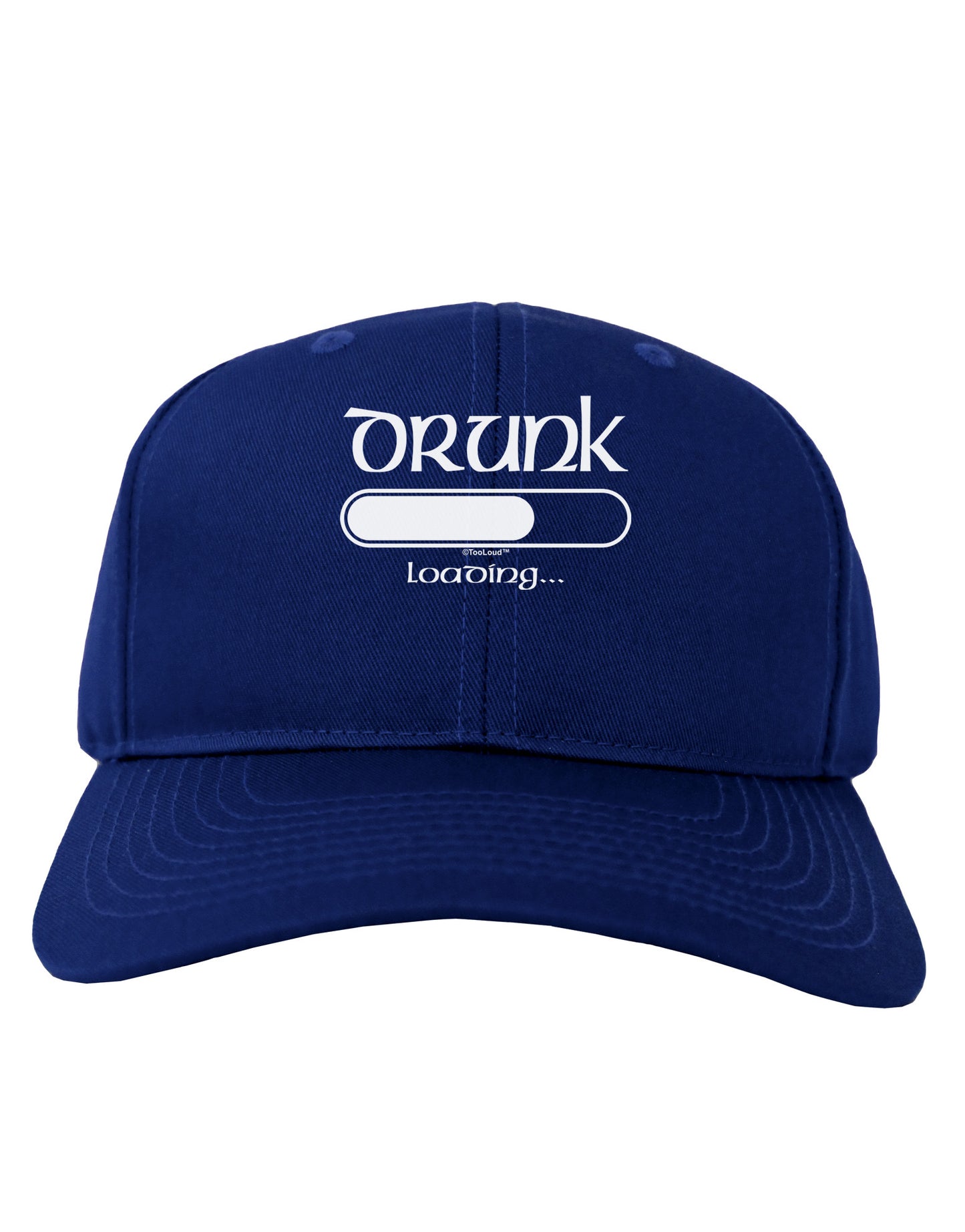 Drunk Loading Bar Adult Dark Baseball Cap Hat by TooLoud-Baseball Cap-TooLoud-Royal-Blue-One Size-Davson Sales