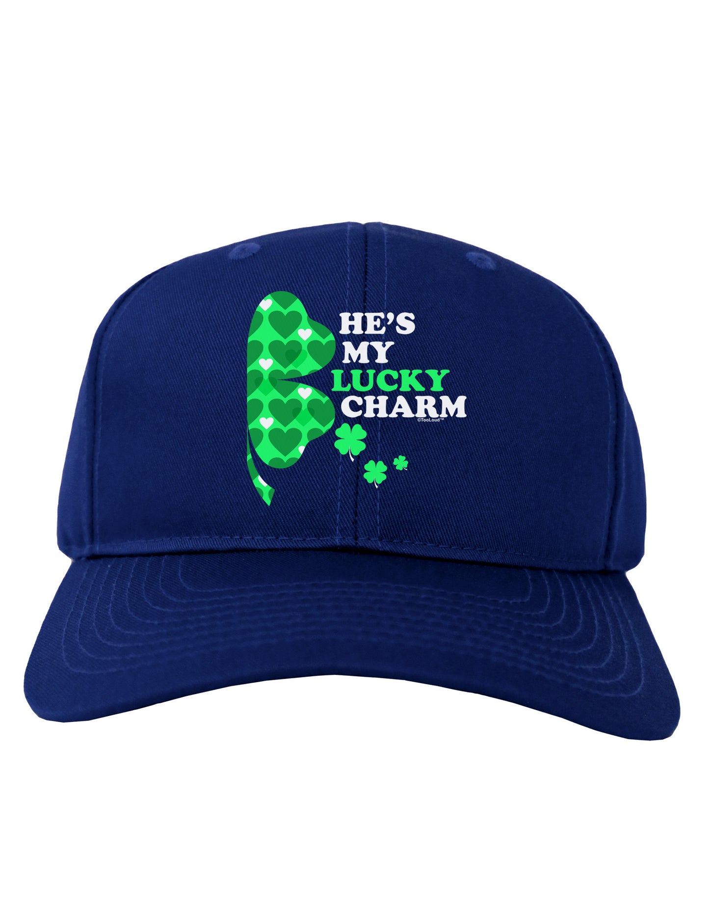 He's My Lucky Charm - Right Adult Dark Baseball Cap Hat-Baseball Cap-TooLoud-Royal-Blue-One Size-Davson Sales