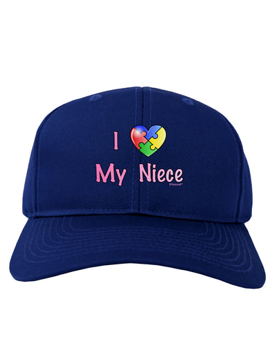 I Heart My Niece - Autism Awareness Adult Dark Baseball Cap Hat by TooLoud-Baseball Cap-TooLoud-Royal-Blue-One Size-Davson Sales