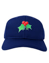 holly Christmas Design Adult Dark Baseball Cap Hat-Baseball Cap-TooLoud-Royal-Blue-One Size-Davson Sales