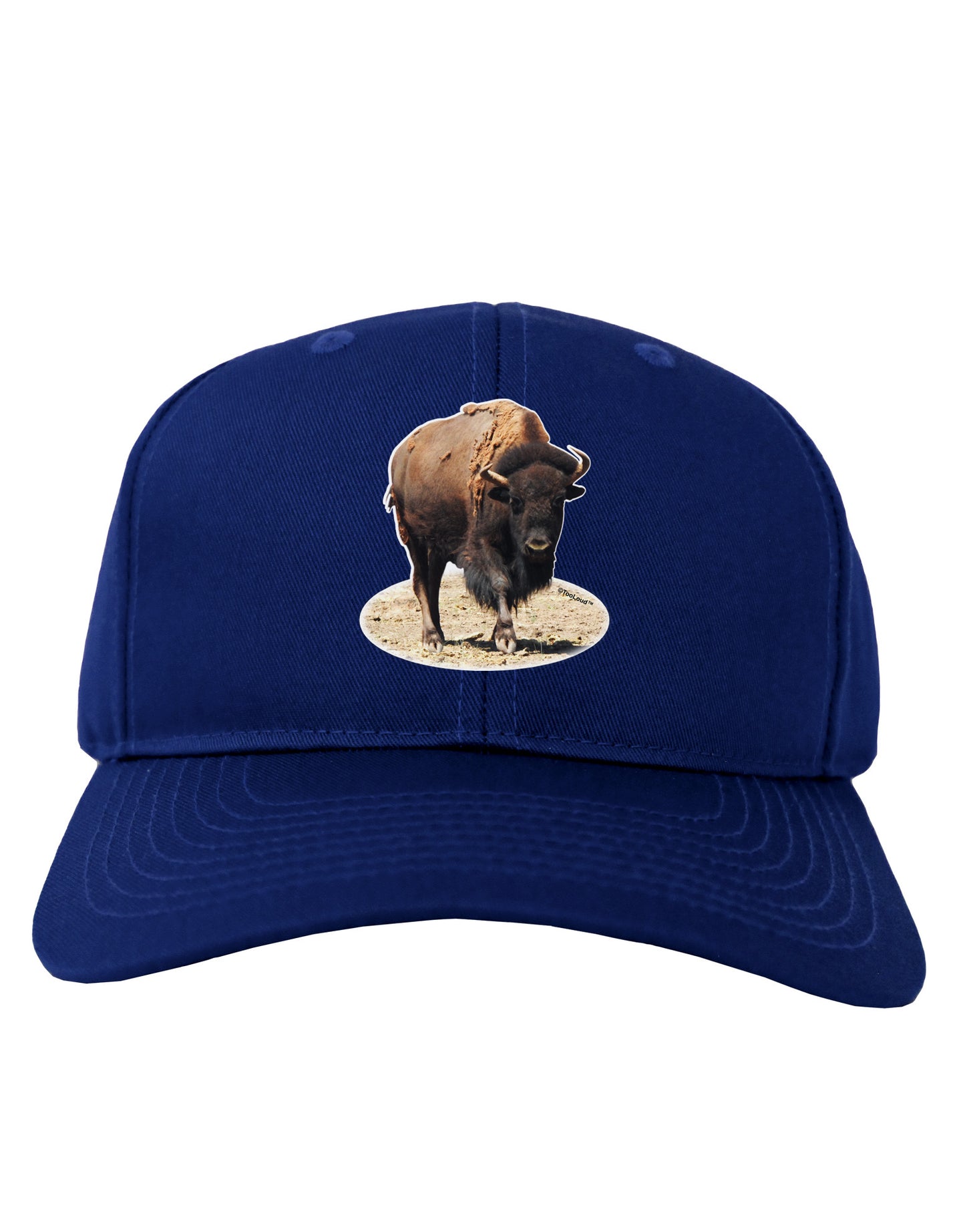Strong Bison Cutout Adult Dark Baseball Cap Hat-Baseball Cap-TooLoud-Royal-Blue-One Size-Davson Sales