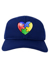 Big Puzzle Heart - Autism Awareness Adult Dark Baseball Cap Hat by TooLoud-Baseball Cap-TooLoud-Royal-Blue-One Size-Davson Sales