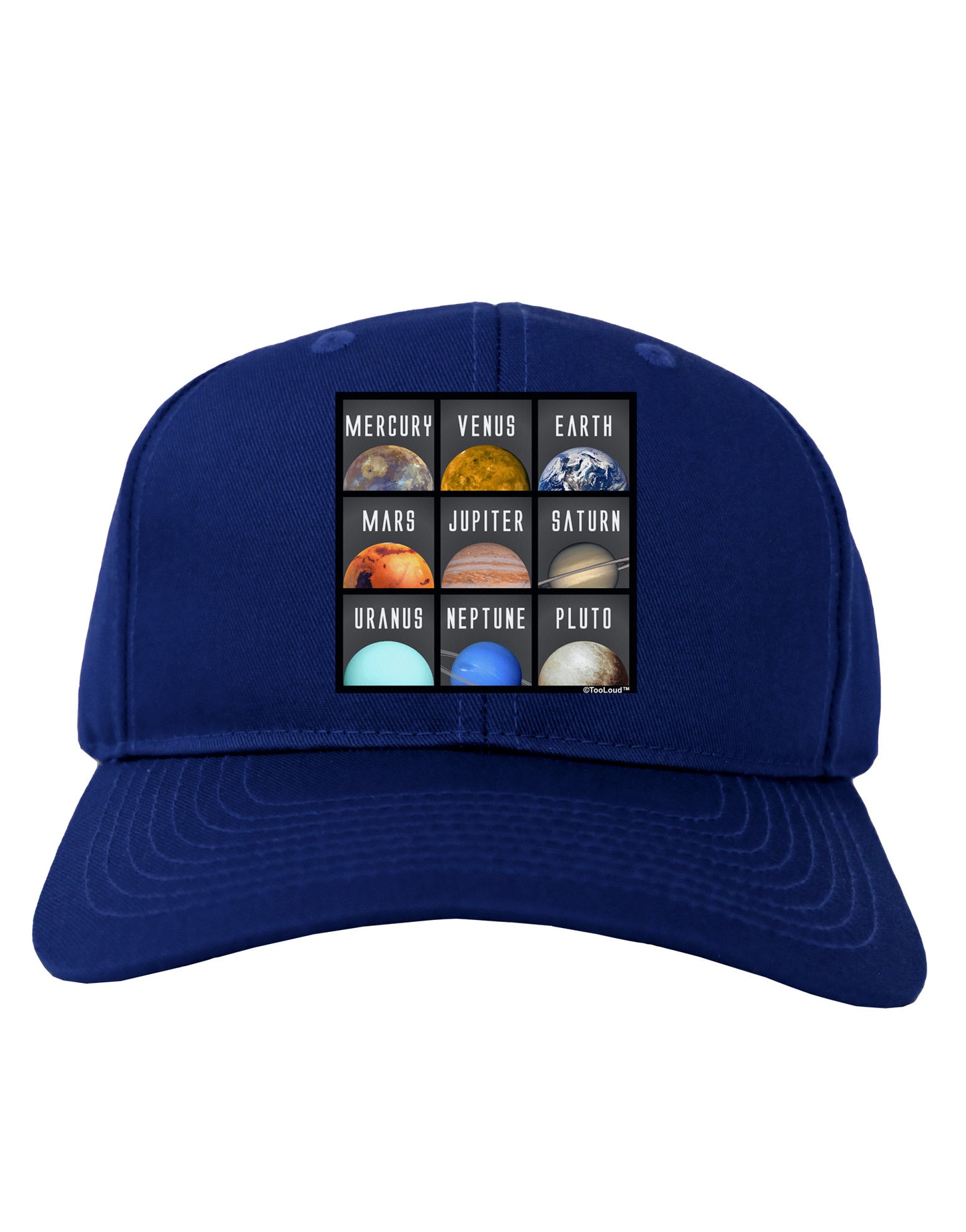 Solar System Squares Dark Adult Dark Baseball Cap Hat-Baseball Cap-TooLoud-Royal-Blue-One Size-Davson Sales
