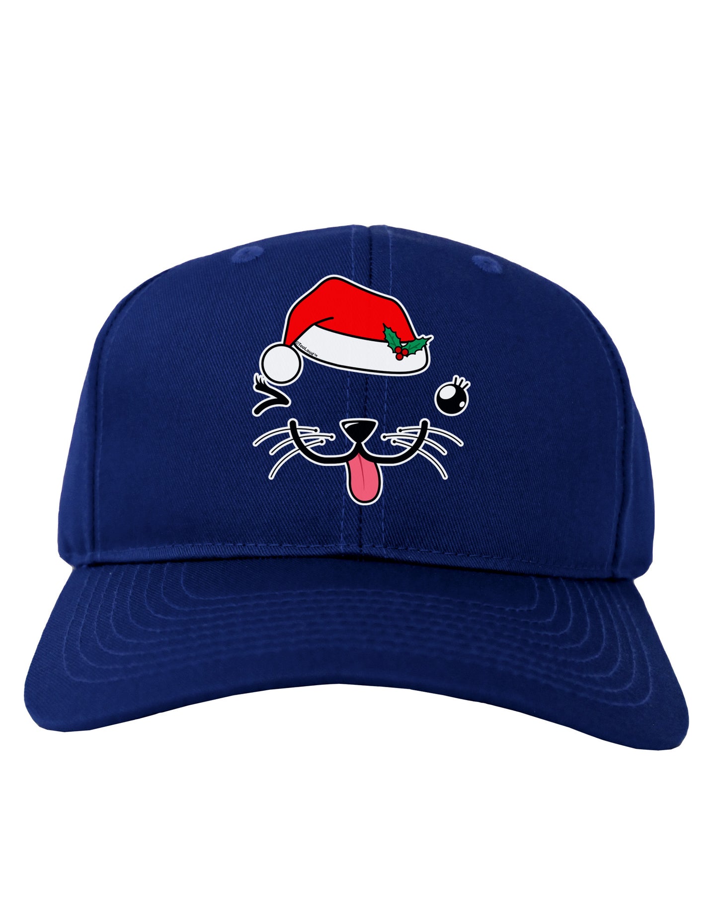 Kyu-T Face Puppina Santa Girl Dog Adult Dark Baseball Cap Hat-Baseball Cap-TooLoud-Royal-Blue-One Size-Davson Sales