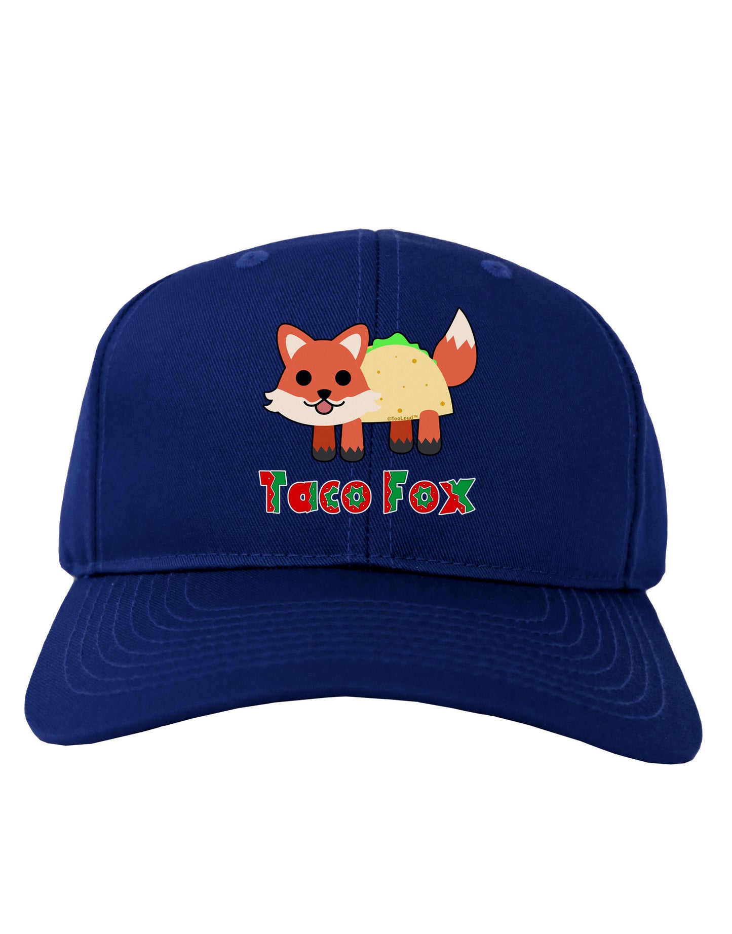 Cute Taco Fox Text Adult Dark Baseball Cap Hat-Baseball Cap-TooLoud-Royal-Blue-One Size-Davson Sales