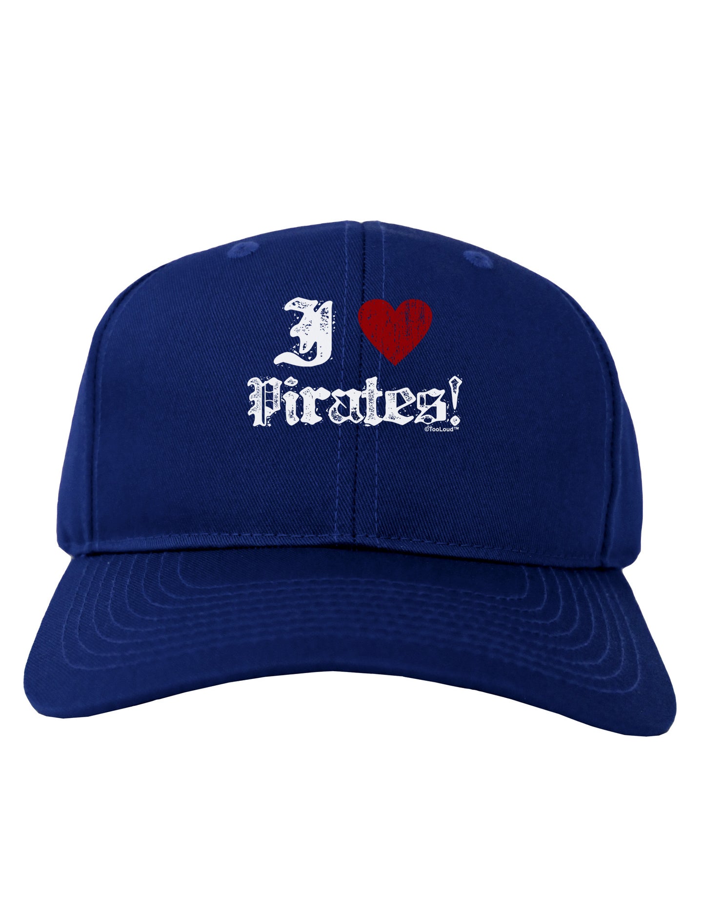 I Heart Pirates Adult Dark Baseball Cap Hat-Baseball Cap-TooLoud-Royal-Blue-One Size-Davson Sales