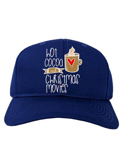 Hot Cocoa and Christmas Movies Adult Baseball Cap Hat-Baseball Cap-TooLoud-Royal-Blue-One-Size-Fits-Most-Davson Sales