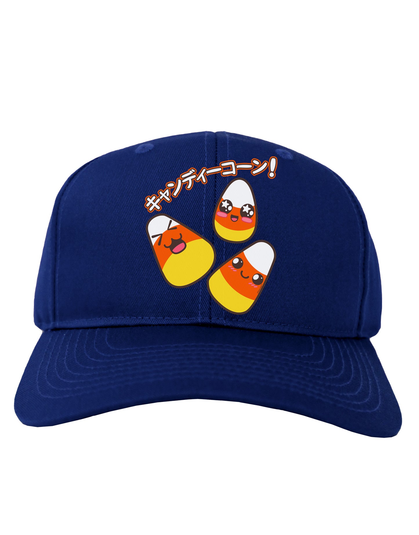 Japanese Kawaii Candy Corn Halloween Adult Dark Baseball Cap Hat-Baseball Cap-TooLoud-Royal-Blue-One Size-Davson Sales