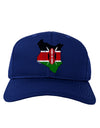 Kenya Flag Silhouette Distressed Adult Dark Baseball Cap Hat