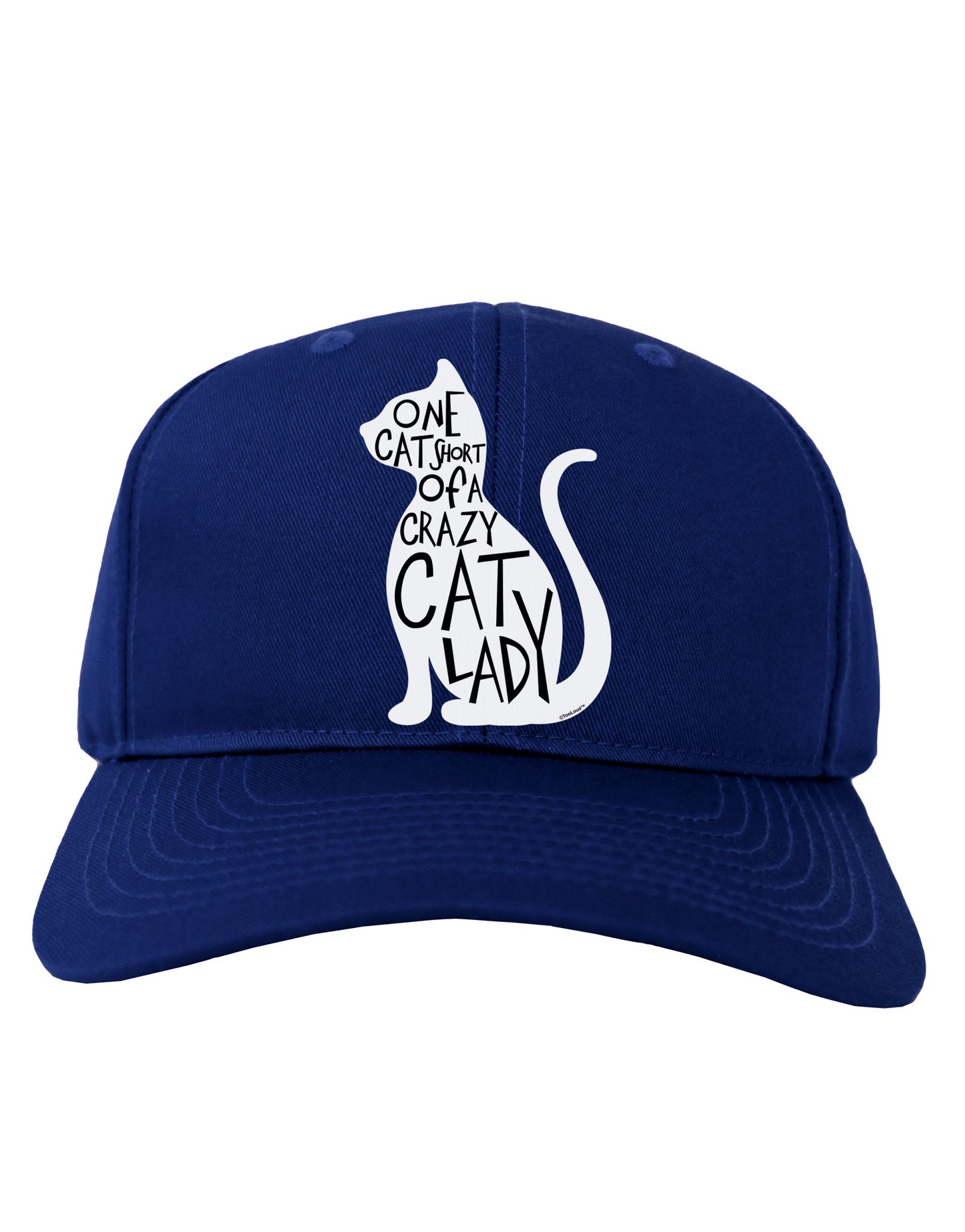 One Cat Short Of A Crazy Cat Lady Adult Dark Baseball Cap Hat-Baseball Cap-TooLoud-Royal-Blue-One Size-Davson Sales