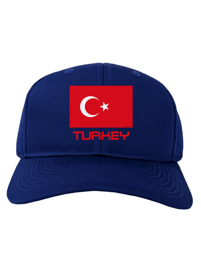 Turkey Flag with Text Adult Dark Baseball Cap Hat by TooLoud-Baseball Cap-TooLoud-Royal-Blue-One Size-Davson Sales