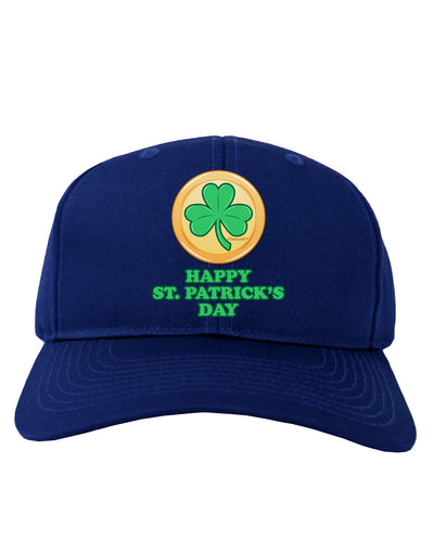 Shamrock Button - St Patrick's Day Adult Dark Baseball Cap Hat by TooLoud-Baseball Cap-TooLoud-Royal-Blue-One Size-Davson Sales