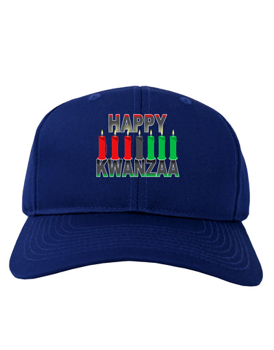 Happy Kwanzaa Candles Adult Dark Baseball Cap Hat-Baseball Cap-TooLoud-Royal-Blue-One Size-Davson Sales