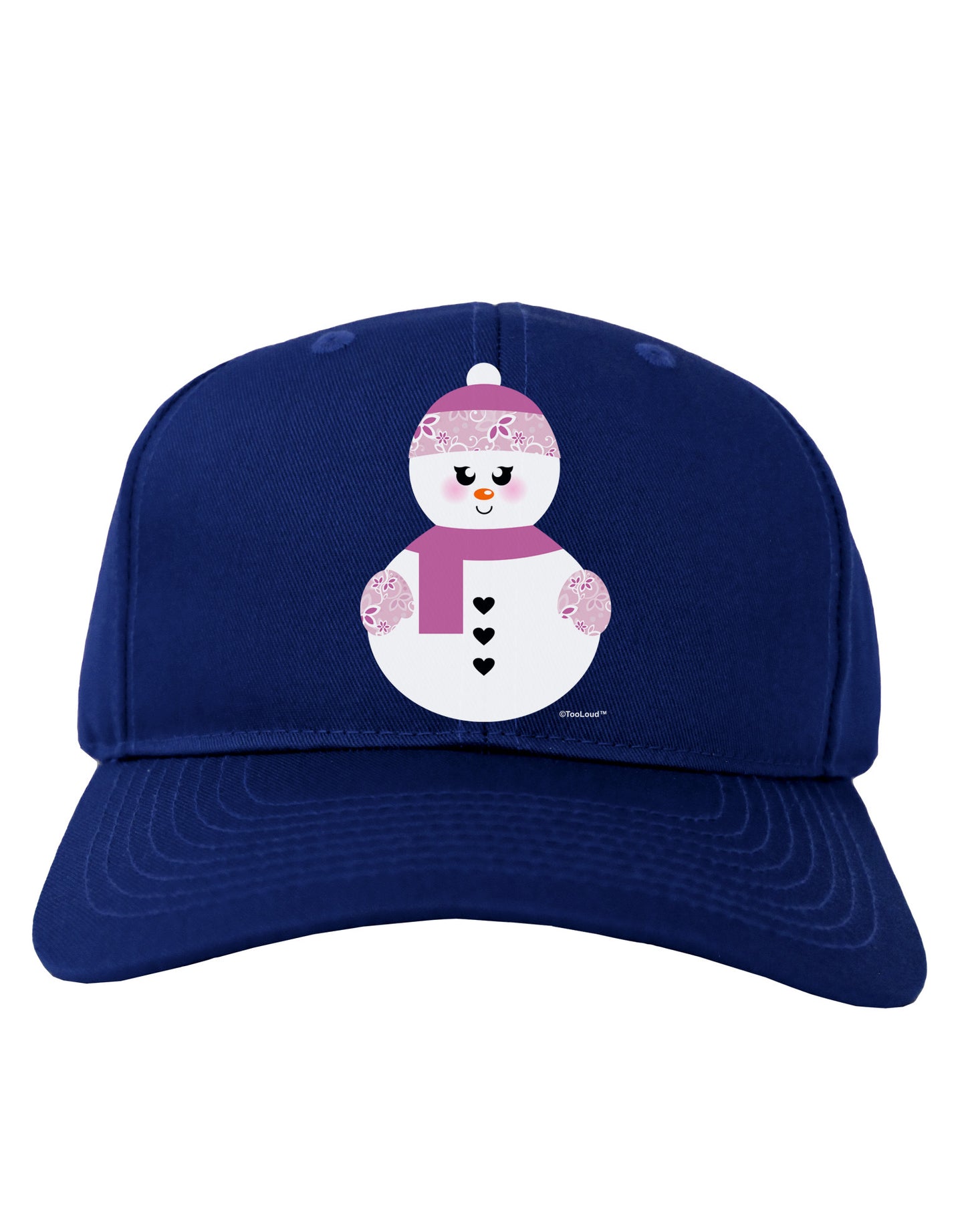 Cute Girl Snowman - Christmas Adult Dark Baseball Cap Hat by TooLoud-Baseball Cap-TooLoud-Royal-Blue-One Size-Davson Sales