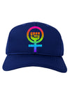 Rainbow Distressed Feminism Symbol Adult Dark Baseball Cap Hat-Baseball Cap-TooLoud-Royal-Blue-One Size-Davson Sales