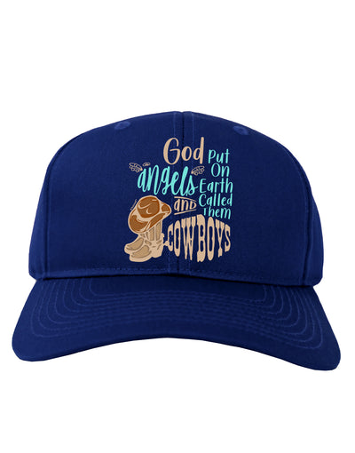 God put Angels on Earth and called them Cowboys Adult Baseball Cap Hat-Baseball Cap-TooLoud-Royal-Blue-One-Size-Fits-Most-Davson Sales