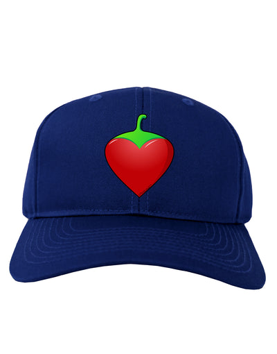Chili Pepper Heart Adult Dark Baseball Cap Hat