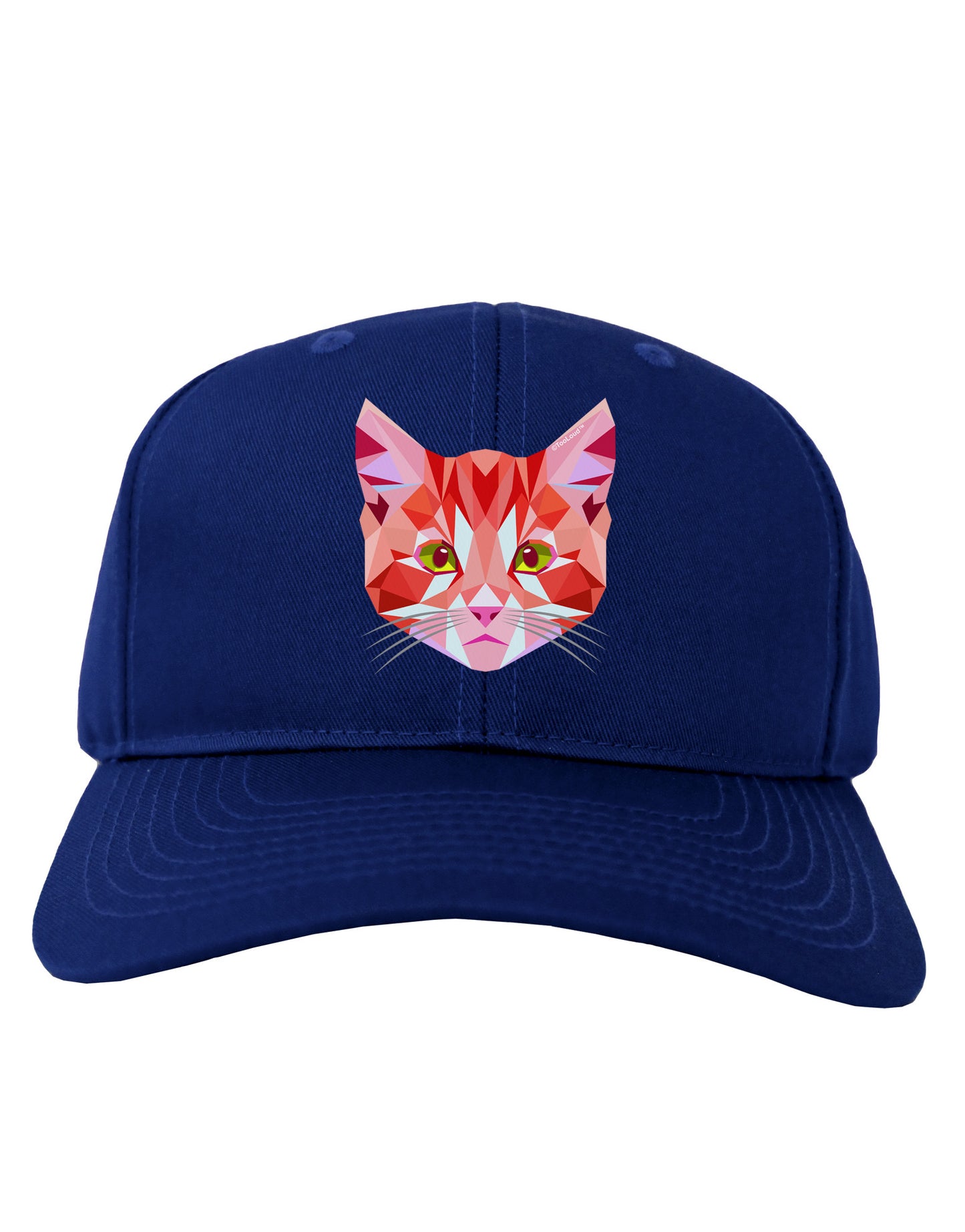 Geometric Kitty Red Adult Dark Baseball Cap Hat-Baseball Cap-TooLoud-Royal-Blue-One Size-Davson Sales