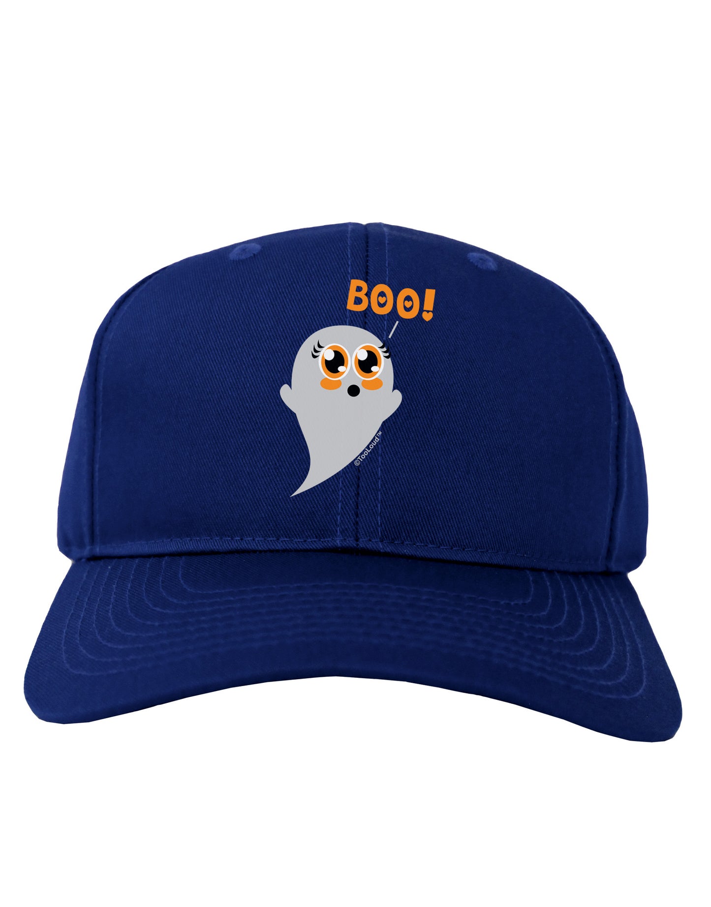 Cute Boo Ghost Adult Dark Baseball Cap Hat-Baseball Cap-TooLoud-Royal-Blue-One Size-Davson Sales