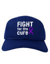 Fight for the Cure - Purple Ribbon Alzheimers Disease Adult Dark Baseball Cap Hat-Baseball Cap-TooLoud-Royal-Blue-One Size-Davson Sales