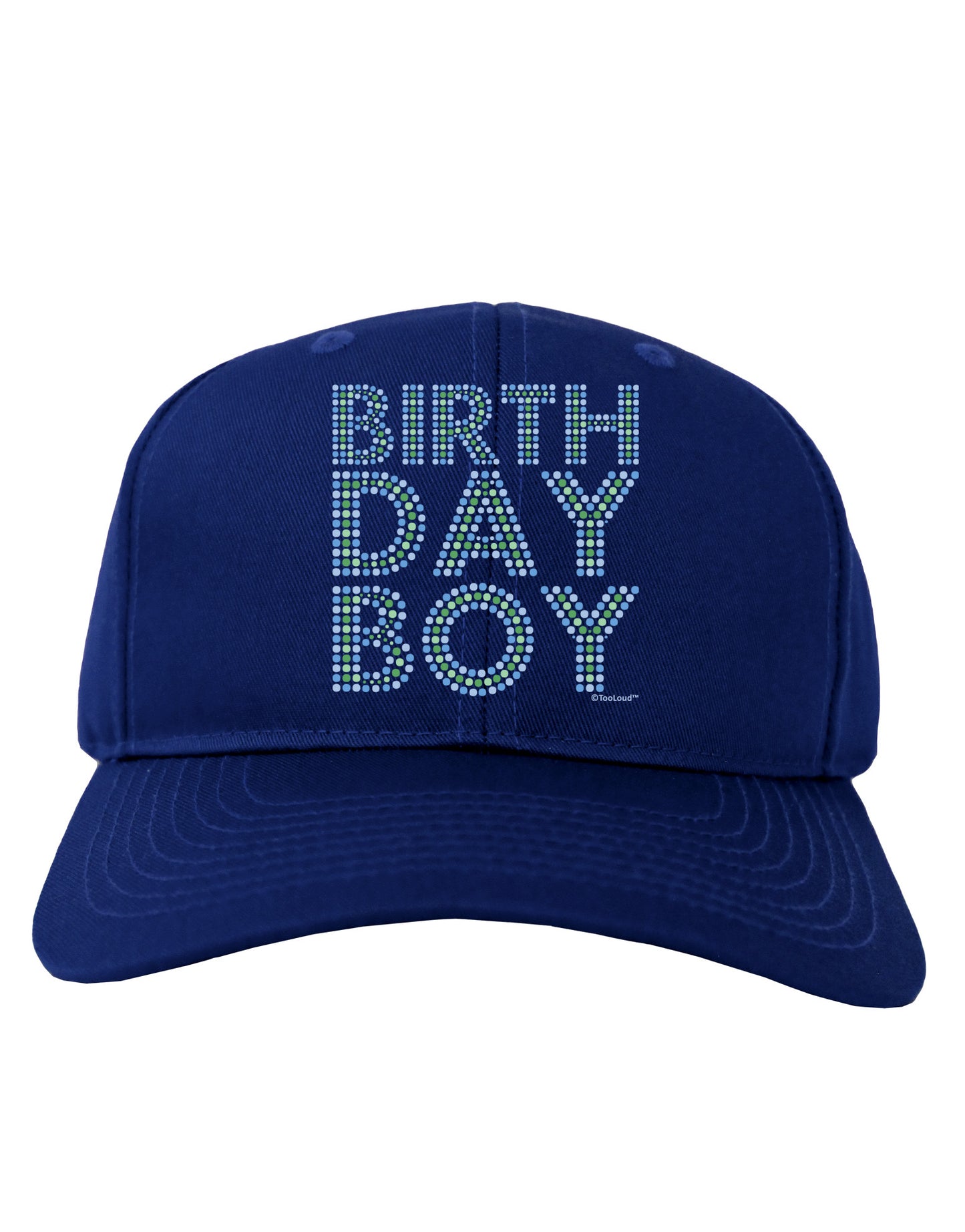 Birthday Boy - Blue and Green Dots Adult Dark Baseball Cap Hat by TooLoud-Baseball Cap-TooLoud-Royal-Blue-One Size-Davson Sales