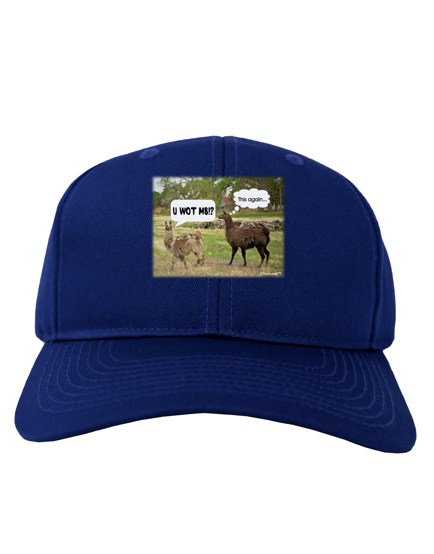 Angry Standing Llamas Adult Dark Baseball Cap Hat by TooLoud-Baseball Cap-TooLoud-Royal-Blue-One Size-Davson Sales