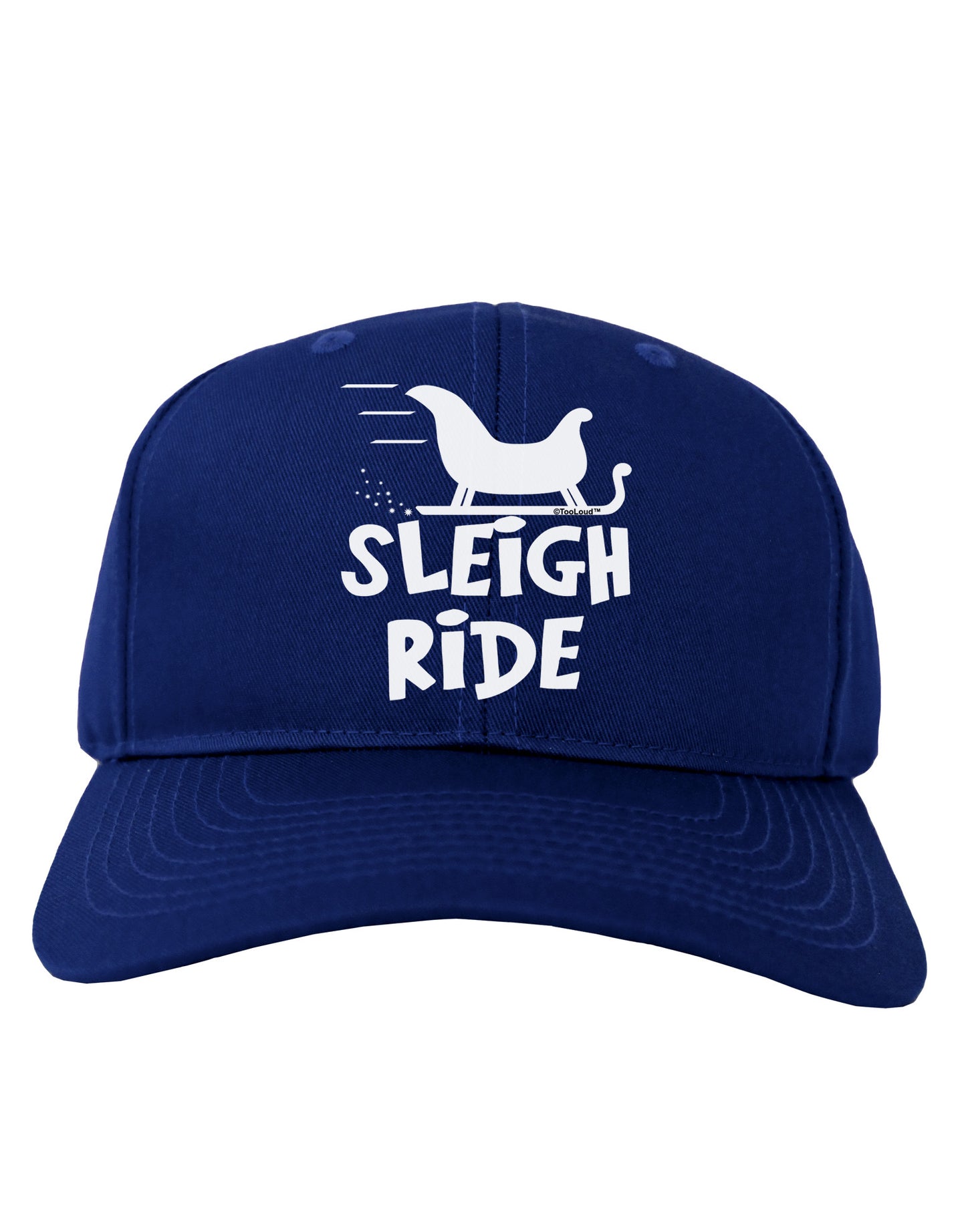 Sleigh Ride BnW Adult Dark Baseball Cap Hat-Baseball Cap-TooLoud-Royal-Blue-One Size-Davson Sales