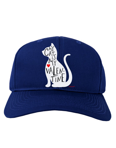 My Cat Is My Valentine Adult Dark Baseball Cap Hat by TooLoud-Baseball Cap-TooLoud-Royal-Blue-One Size-Davson Sales