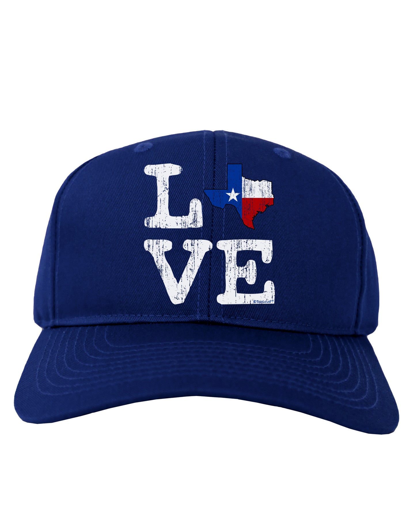 Texas Love Distressed Design Adult Dark Baseball Cap Hat by TooLoud-Baseball Cap-TooLoud-Royal-Blue-One Size-Davson Sales