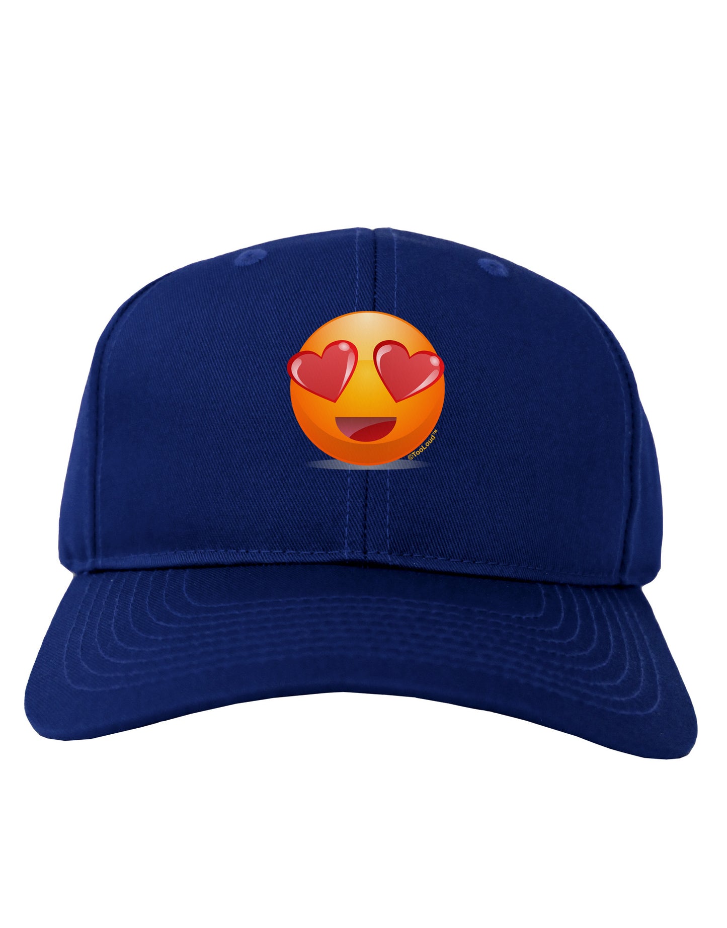 Heart Eye Emoji Adult Dark Baseball Cap Hat-Baseball Cap-TooLoud-Royal-Blue-One Size-Davson Sales