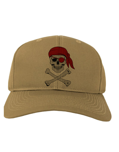 Pirate Skull Adult Baseball Cap Hat-Baseball Cap-TooLoud-Khaki-One Size-Davson Sales