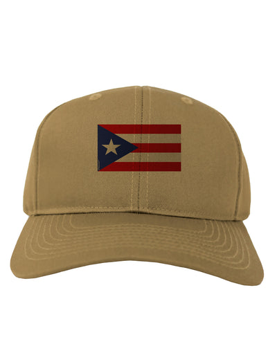 Puerto Rico Flag Adult Baseball Cap Hat-Baseball Cap-TooLoud-Khaki-One Size-Davson Sales