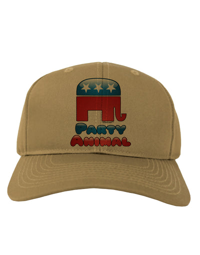 Republican Party Animal Adult Baseball Cap Hat-Baseball Cap-TooLoud-Khaki-One Size-Davson Sales