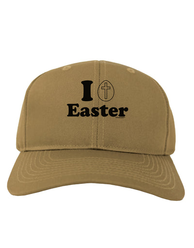 I Egg Cross Easter Design Adult Baseball Cap Hat by TooLoud-Baseball Cap-TooLoud-Khaki-One Size-Davson Sales