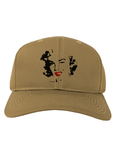 Marilyn Monroe Cutout Design Red Lips Adult Baseball Cap Hat by TooLoud-Baseball Cap-TooLoud-Khaki-One Size-Davson Sales