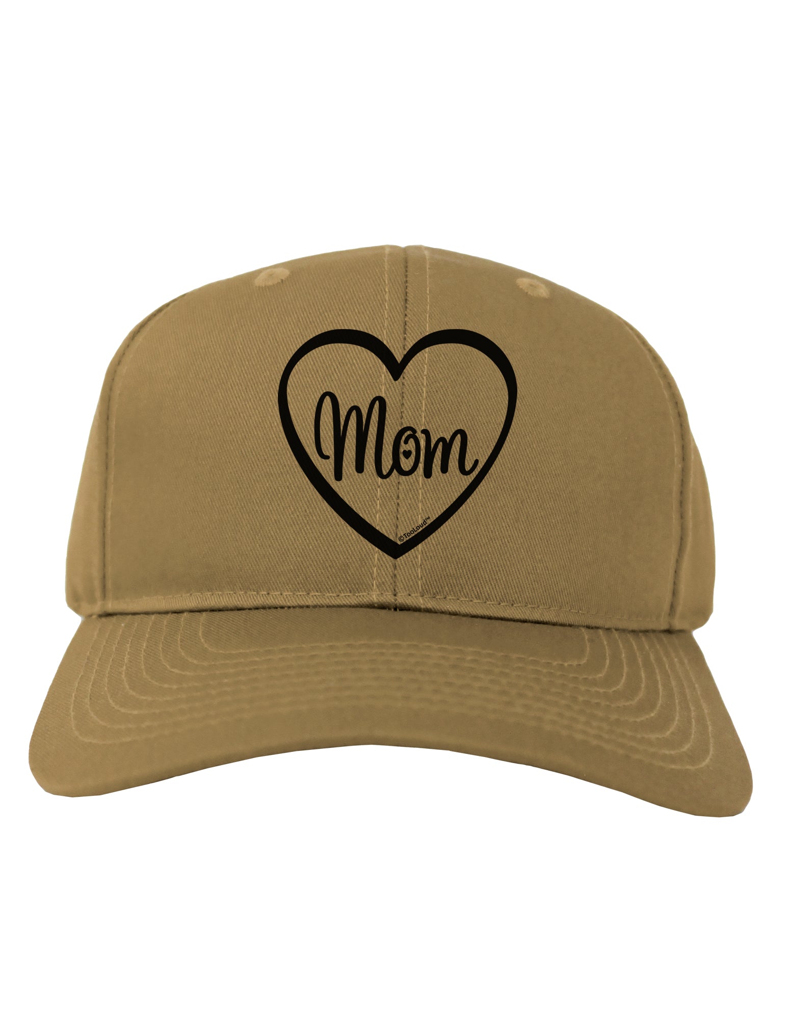 Mom Heart Design Adult Baseball Cap Hat by TooLoud-Baseball Cap-TooLoud-Khaki-One Size-Davson Sales