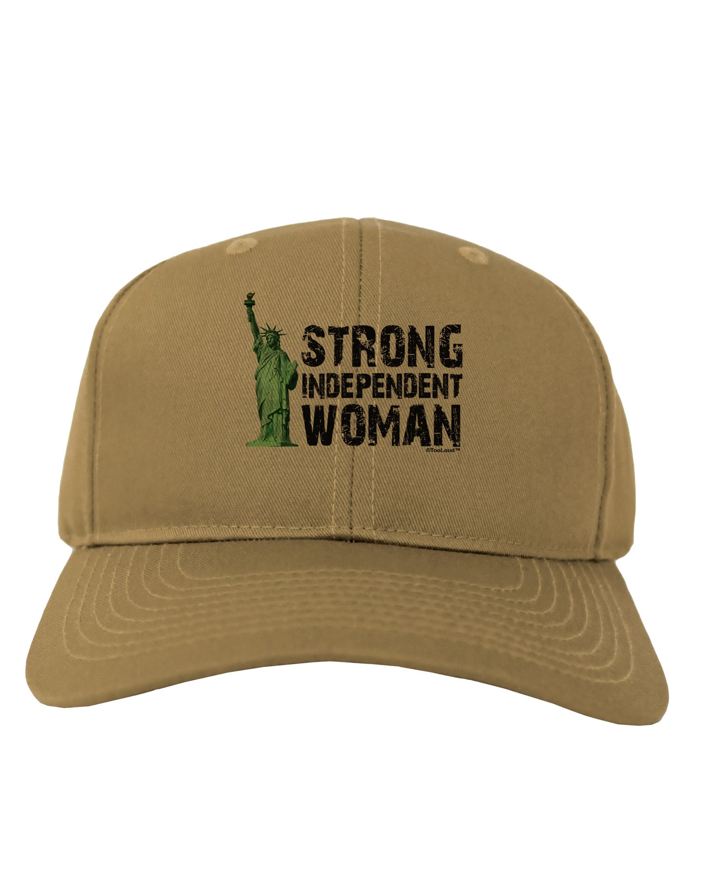Statue of Liberty Strong Woman Adult Baseball Cap Hat-Baseball Cap-TooLoud-Khaki-One Size-Davson Sales