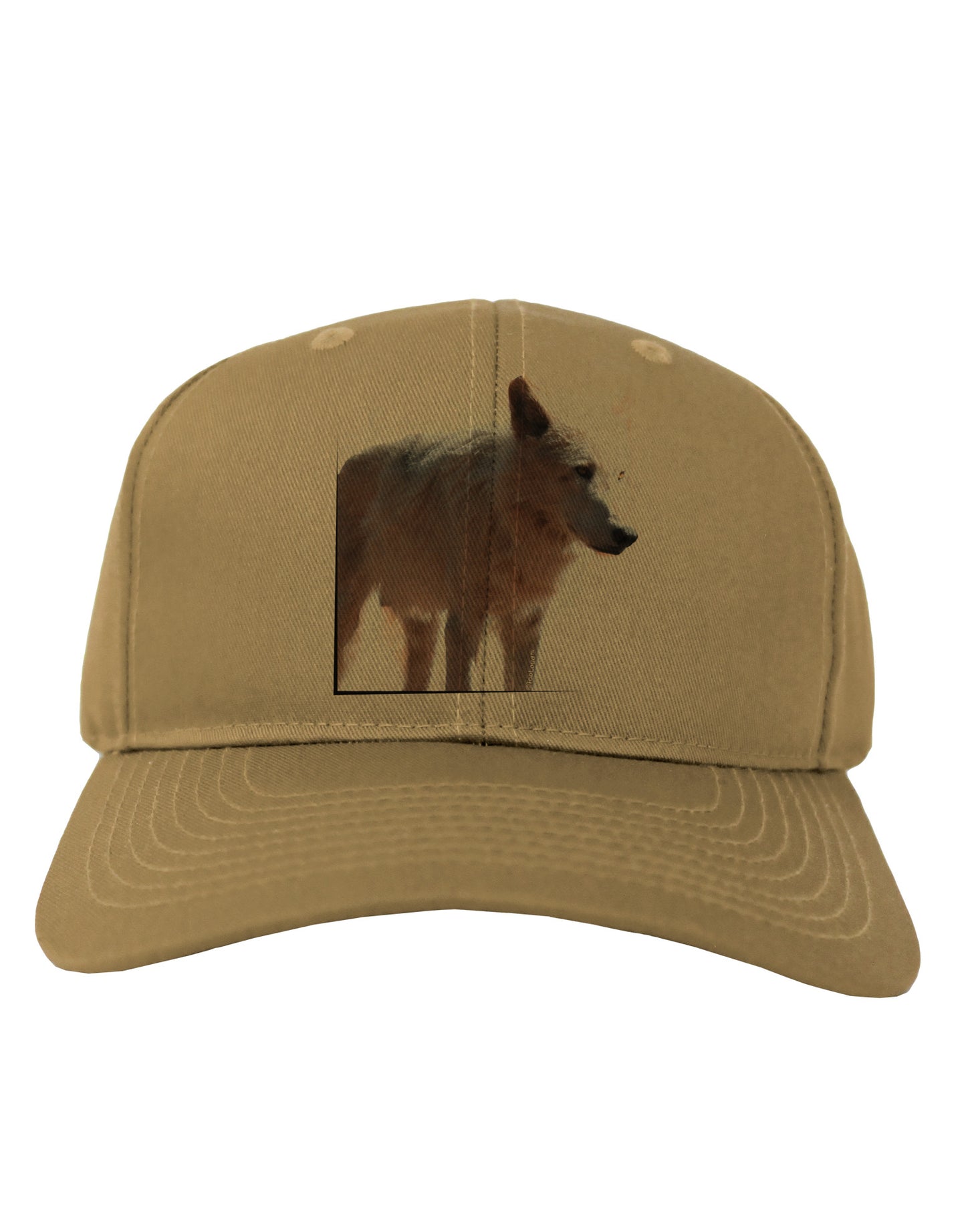 Magnificent Full White Wolf Adult Baseball Cap Hat-Baseball Cap-TooLoud-Khaki-One Size-Davson Sales