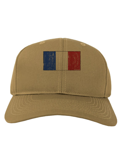 French Flag - France Distressed Adult Baseball Cap Hat by TooLoud-Baseball Cap-TooLoud-Khaki-One Size-Davson Sales