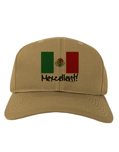 Mexcellent - Mexican Flag Adult Baseball Cap Hat-Baseball Cap-TooLoud-Khaki-One Size-Davson Sales