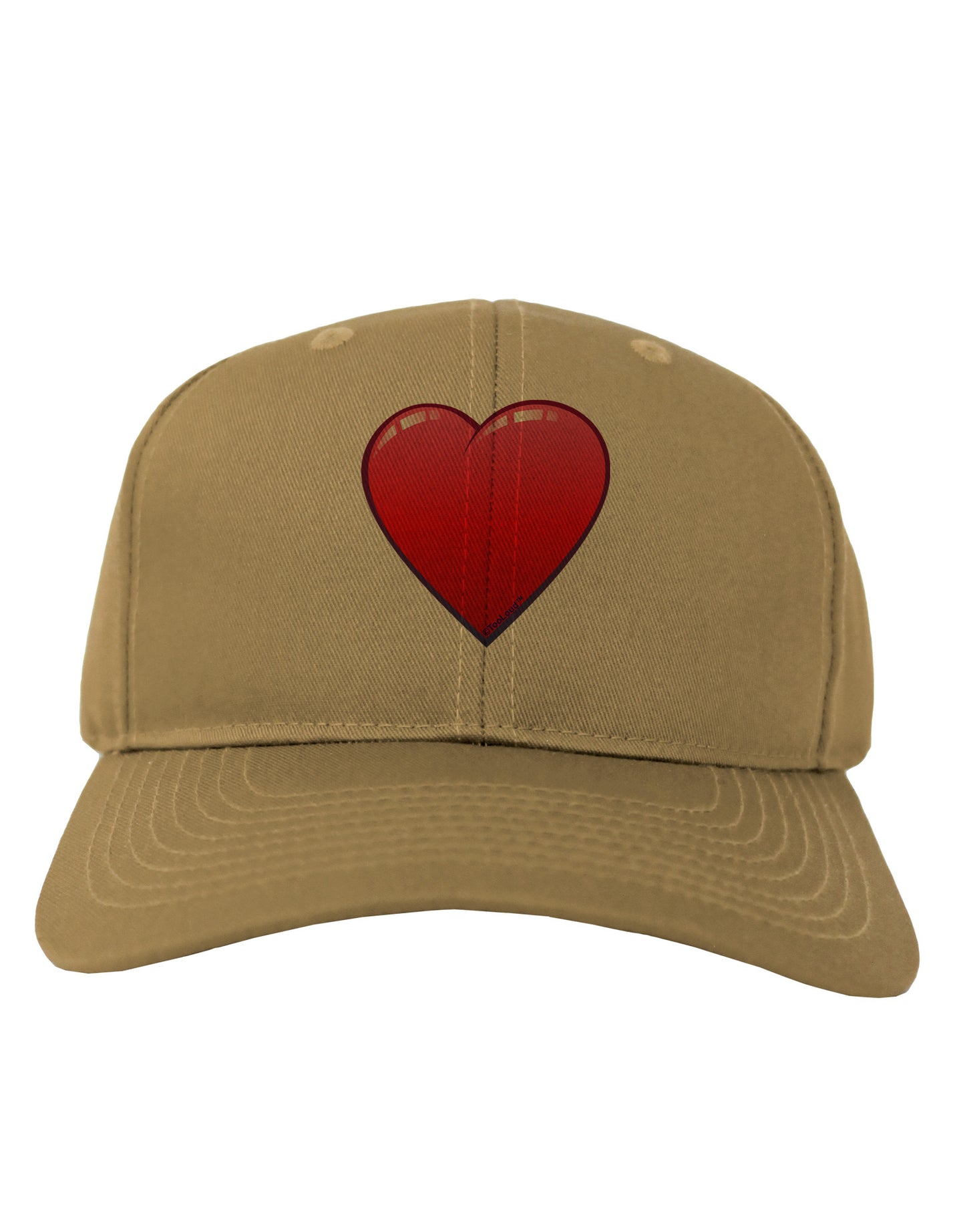 Cute Cartoon Heart Adult Baseball Cap Hat by-Baseball Cap-TooLoud-Khaki-One Size-Davson Sales