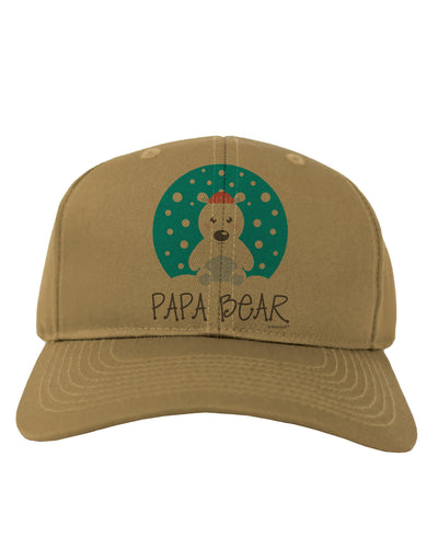 Matching Polar Bear Family - Papa Bear Adult Baseball Cap Hat by TooLoud-Baseball Cap-TooLoud-Khaki-One Size-Davson Sales