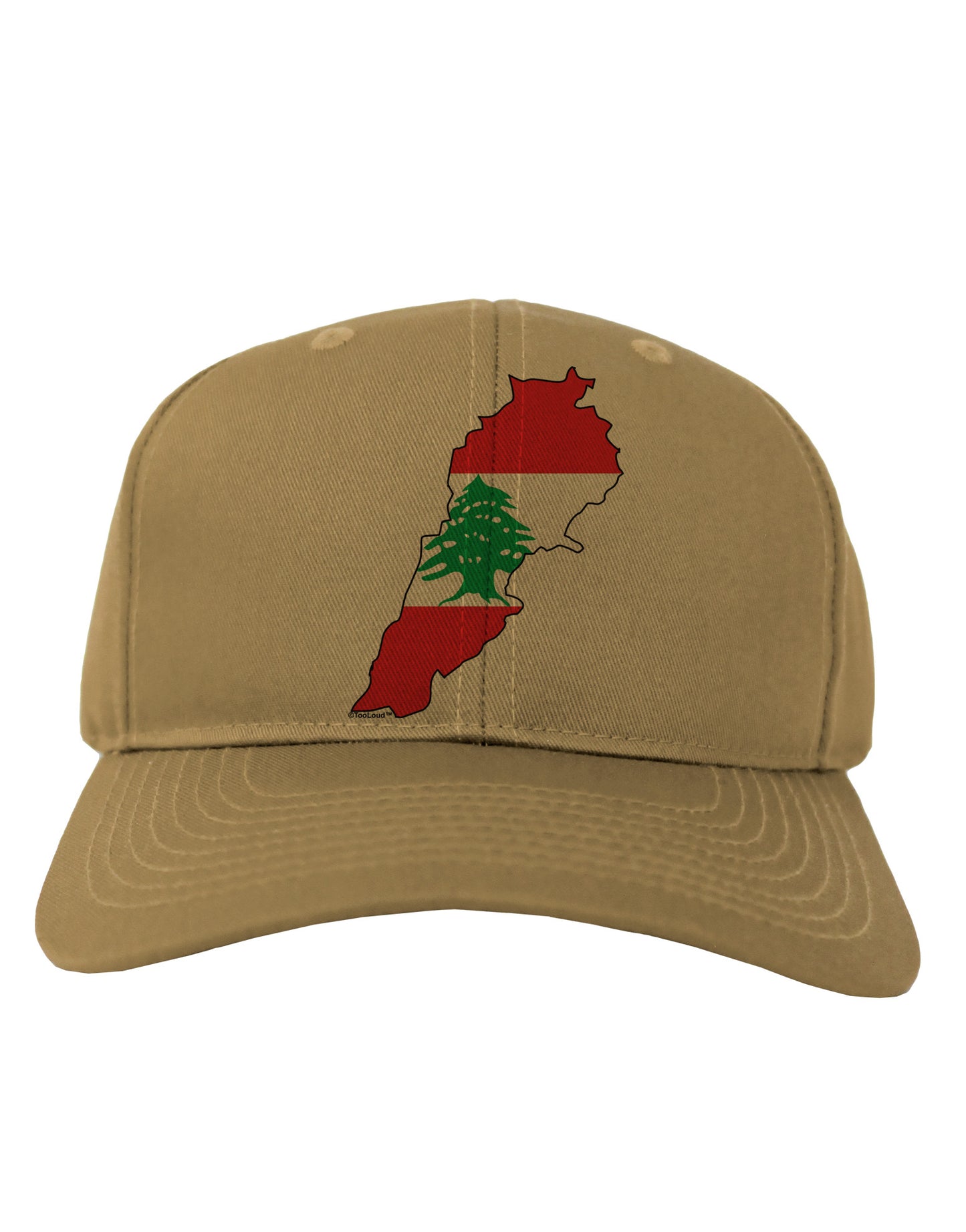 Lebanon Flag Silhouette Adult Baseball Cap Hat-Baseball Cap-TooLoud-Khaki-One Size-Davson Sales