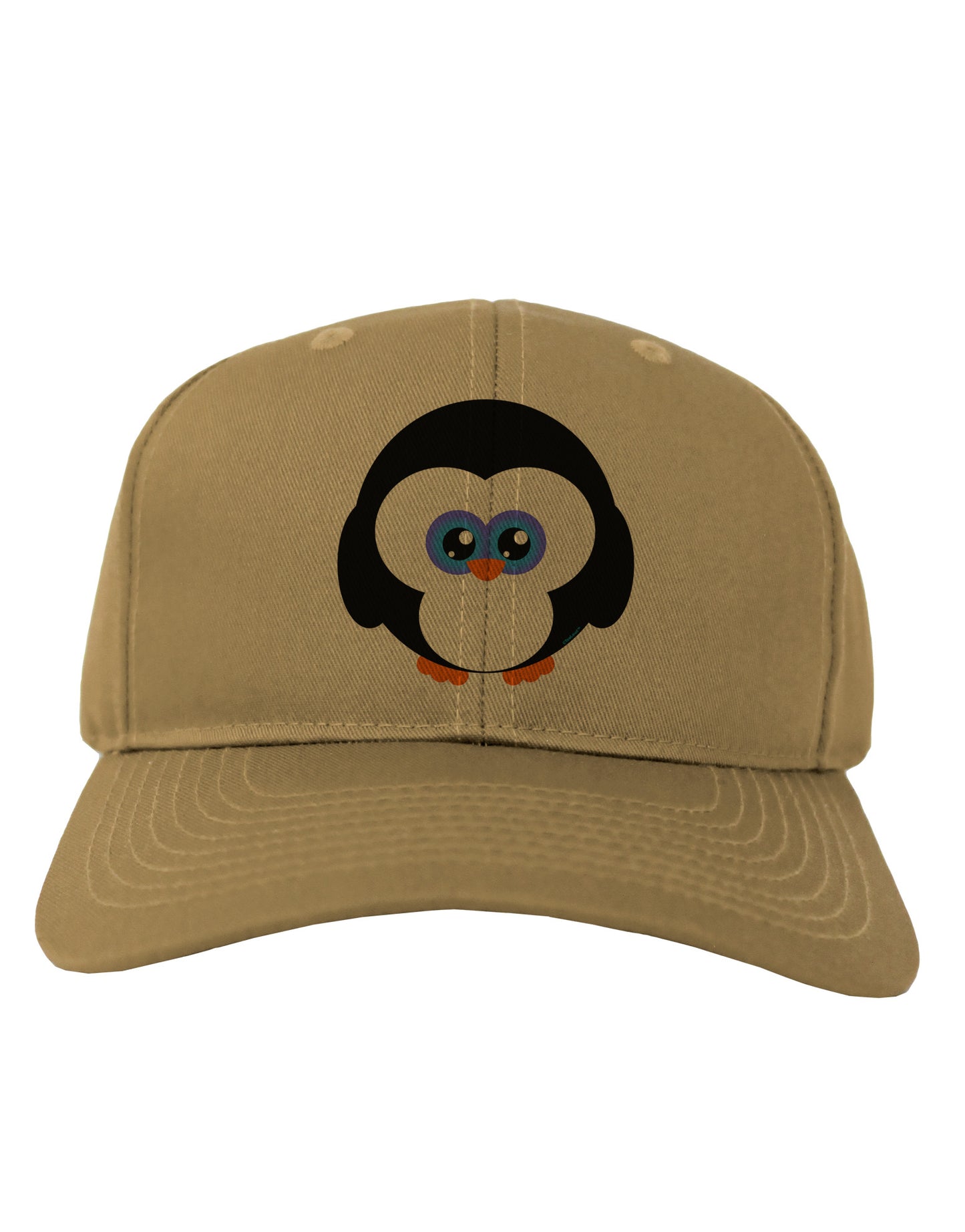 Cute Penguin Christmas Adult Baseball Cap Hat-Baseball Cap-TooLoud-Khaki-One Size-Davson Sales