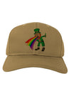 Puking Rainbow Leprechaun Adult Baseball Cap Hat-Baseball Cap-TooLoud-Khaki-One Size-Davson Sales